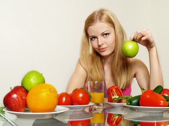To lose weight, incline in vegetables