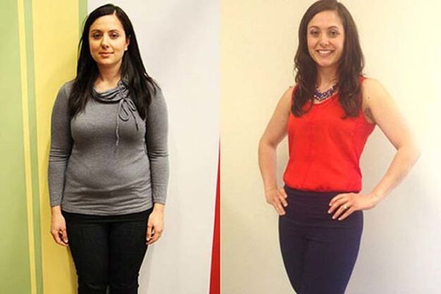 A remarkable result of a girl's weight loss thanks to the buckwheat diet. 