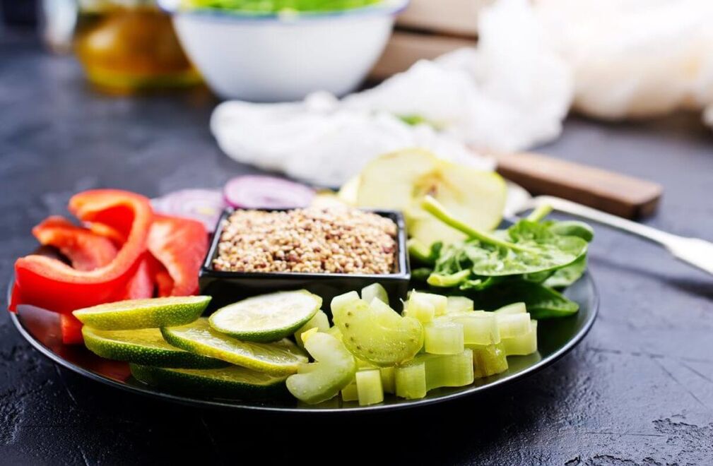vegetables in a buckwheat diet